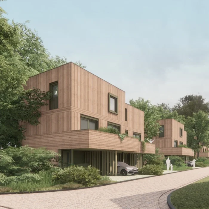 Woonveld aan de bosrand